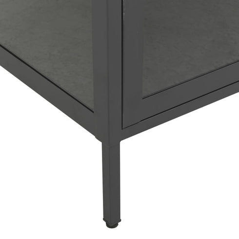 Lady Jillian -  Display Cabinet Anthracite 90x40x180 cm Steel and Tempered Glass